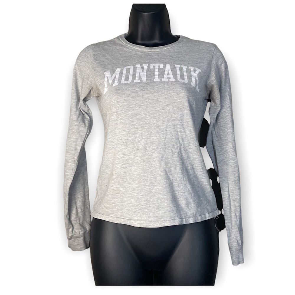 LEAGUE MONTAUX Gray Long Sleeve Crew Neck Top